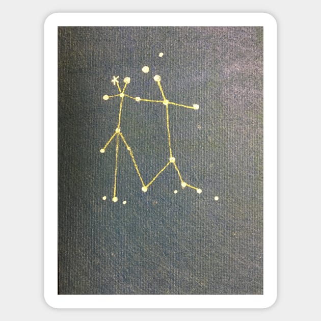 The Constellation of Gemini Sticker by artdesrapides